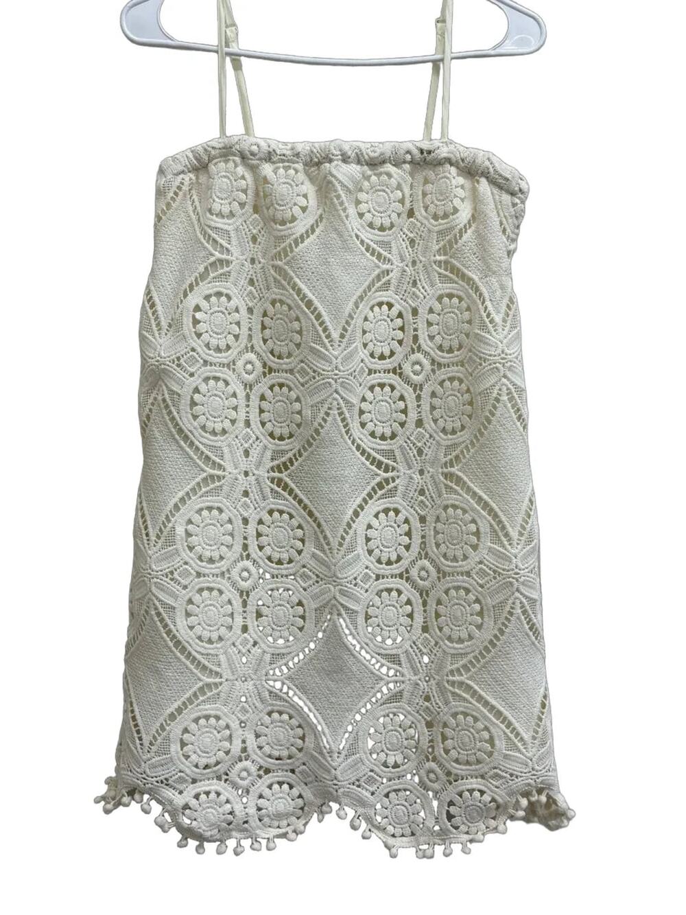 Jack by BB Dakota Crochet Lace Mini Skirt Cream